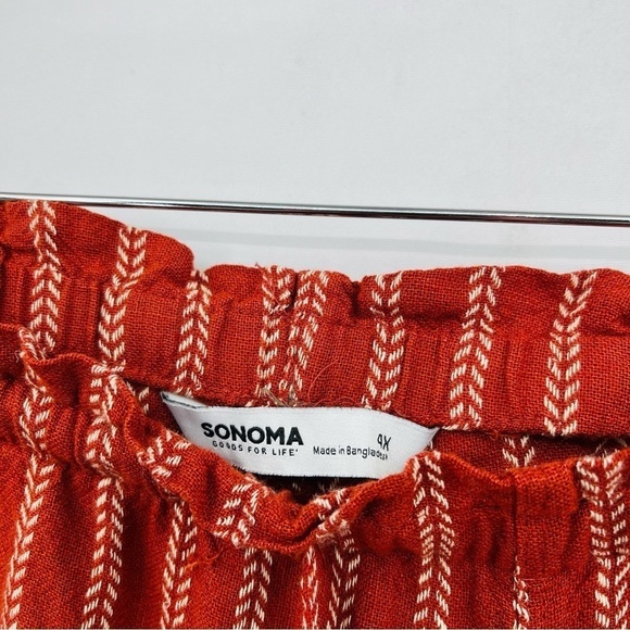 Sonoma Linen Striped Lightweight Wide Leg Pants - Picture 2 of 3